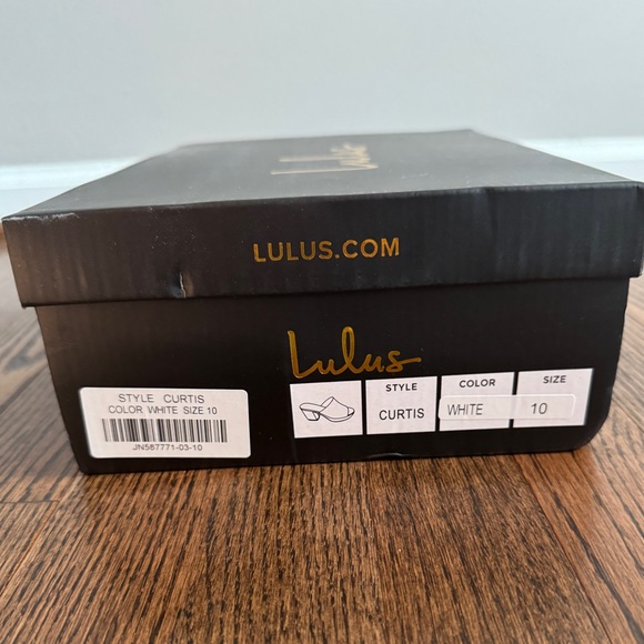 Lulus Curtis Platform Peep Toe High Heel - White. - Picture 3 of 9